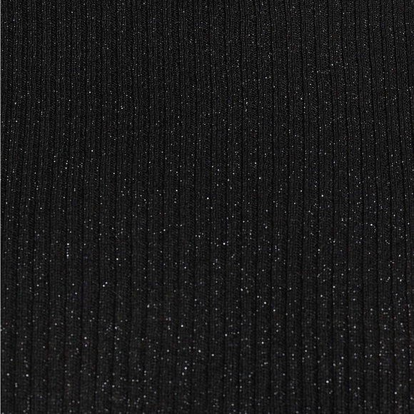 Ribbed Metallic Thread Lightweight Turtleneck Sweater Top, XS - Picture 5 of 10